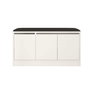 Hanah Home Mr2-W Zapatero Blanco con Parte Superior de Piel de PU